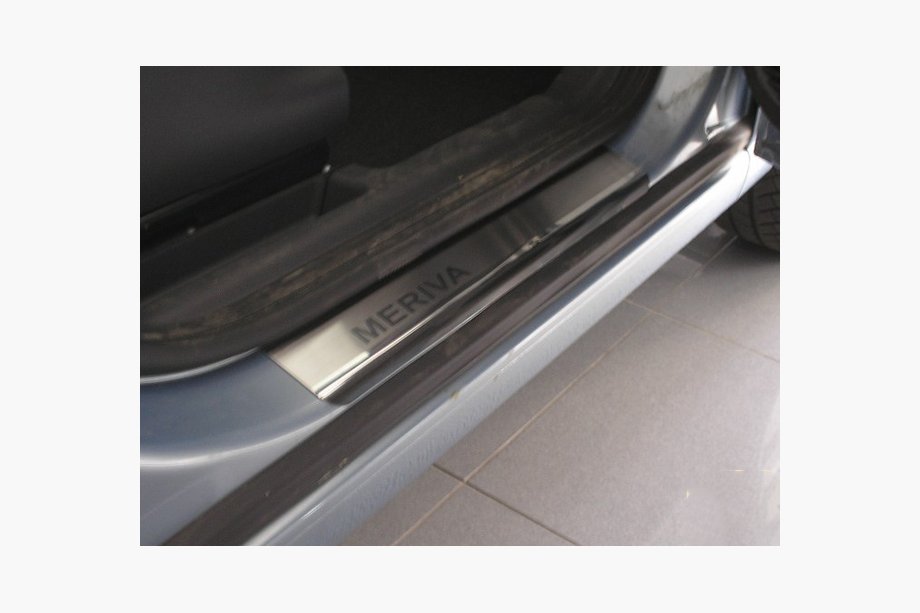 Opel Meriva 2010-2017 Natanika Premium Door Sill Protectors (4 pcs, Stainless Steel) Image
