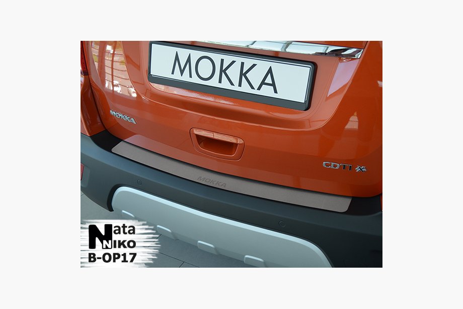 Opel Mokka 2012-2021 Rear bumper protector Nataniko (2012-2016, stainless steel) Image