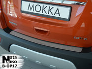 Opel Mokka 2012-2021 Rear bumper protector Nataniko (2012-2016, stainless steel) photo 1