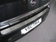 Opel Vectra C 2002-2008 Rear bumper protector Natanika (stainless steel) photo 1