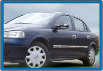 Opel Astra G classic 1998-2012 Door Mouldings Stainless Steel (4 pcs) OmsaLine - Italian Stainless Steel photo 1