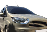 Ford Courier 2014-2023 Headlight Eyelids (2 pcs, Stainless Steel) OmsaLine - Italian Stainless Steel photo 1