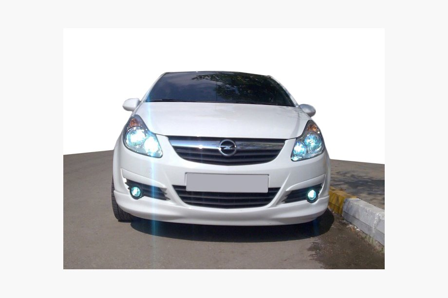 Opel Corsa D 2007-2014 Front lower lip spoiler (primed) Image