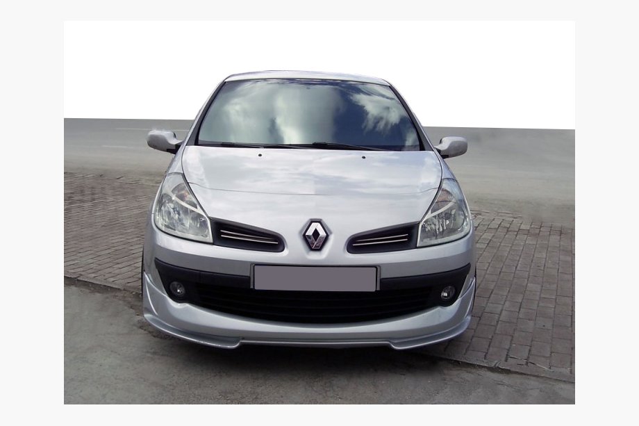 Renault Clio III 2005-2012 Front bumper lip V1 (primed for painting) Image