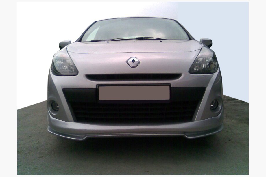 Renault Clio III 2005-2012 Front bumper lip V2 (primed for painting) Image