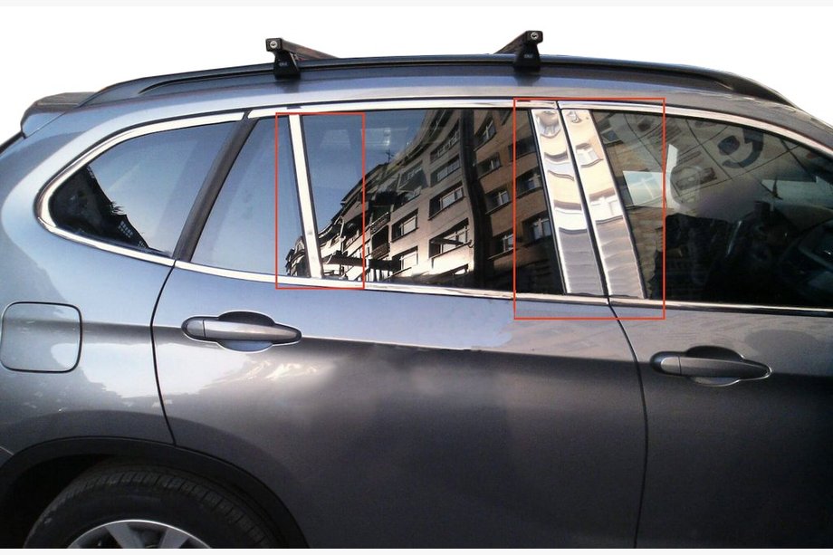 BMW X1 E84 2009-2015 Stainless Steel Door Pillar Trims 6 pcs Image
