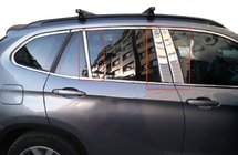 BMW X1 E84 2009-2015 Stainless Steel Door Pillar Trims 6 pcs photo 1