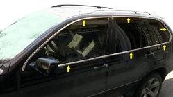 BMW X5 E53 1999–2006 Full Window Trim Stainless Steel (12 pcs) photo 1