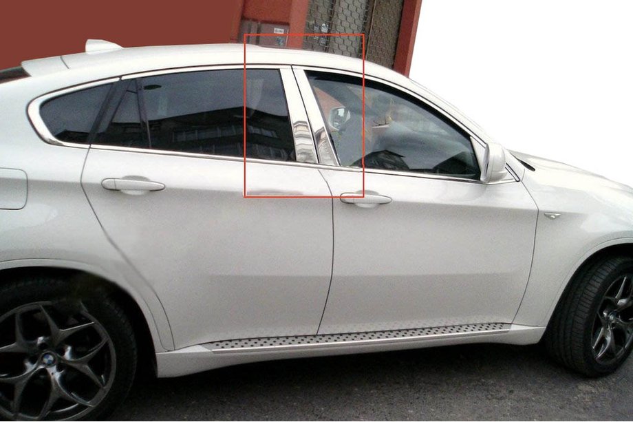 BMW X6 E71 2008–2014 Stainless Steel Door Pillar Trim Image