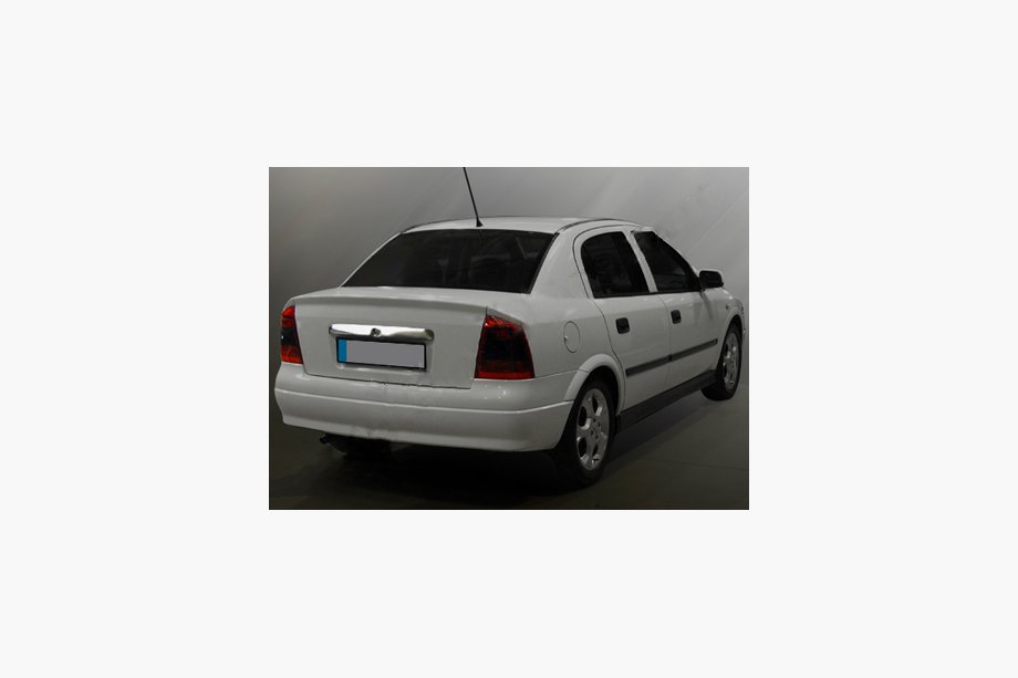Opel Astra G classic 1998-2012 Trunk trim above license plate (stainless steel) OmsaLine - Italian Stainless Steel Image