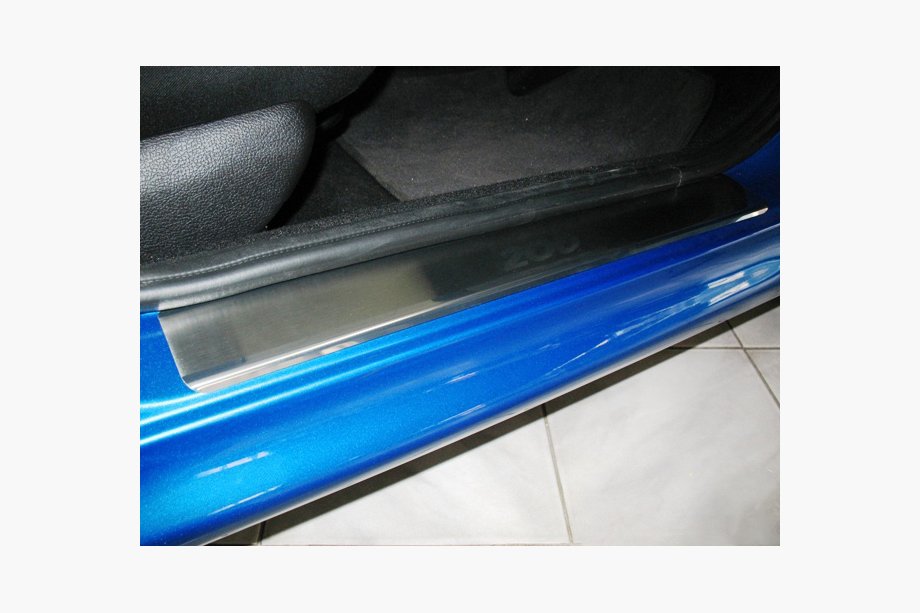 Peugeot 206 1998-2024 Natanika Premium Door Sill Protectors (4 pcs, Stainless Steel) Image