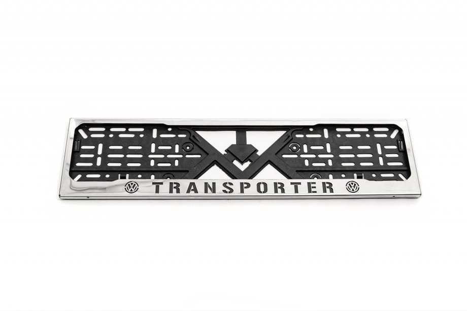 Volkswagen T5 2010-2015 License Plate Frame Chrome Transporter (1 pc, Stainless Steel) Image
