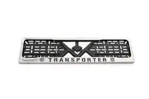 Volkswagen T5 Transporter 2003-2010 License Plate Frame Chrome Transporter (1 pc, Stainless Steel) photo 1