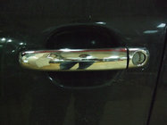Audi Q7 2005-2015 Chrome Door Handle Covers (4 pcs, Stainless Steel) Carmos, with button photo 4