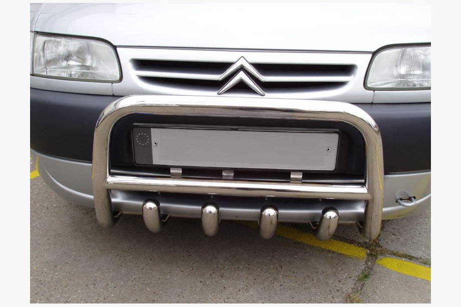 Peugeot Partner 1996-2008 Bull Bar QT006 (Stainless Steel) 60 mm Image