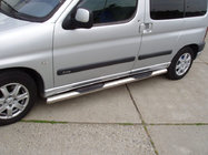 Citroen Berlingo 1996-2008 Side Pipes (2 pcs, Stainless Steel) Ø70, with plastic pads photo 1