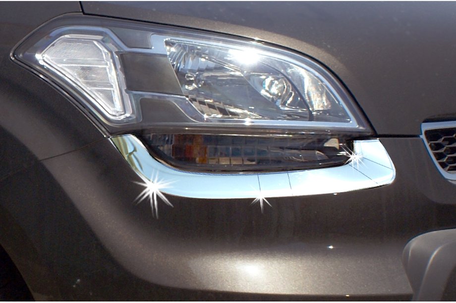 Kia Soul I 2008-2013 Headlight Covers (2 pcs, Stainless Steel) Image