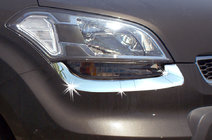 Kia Soul I 2008-2013 Headlight Covers (2 pcs, Stainless Steel) photo 1