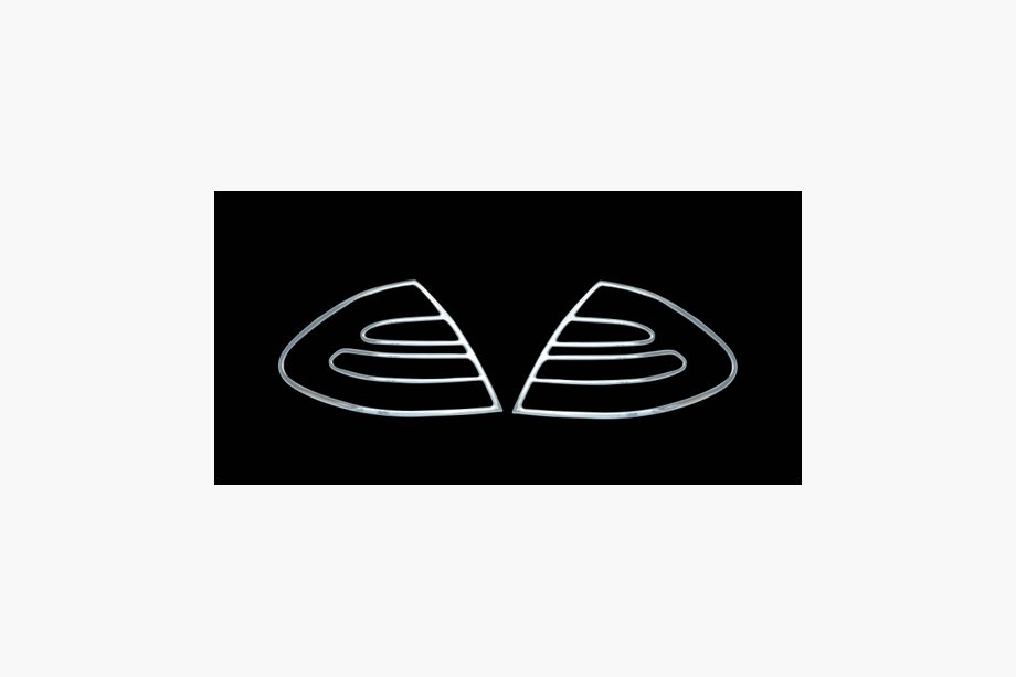 Mercedes E-class W211 2002-2009 Chrome Tail Light Covers (2 pcs, plastic) Image