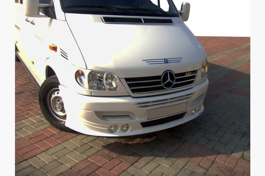 Mercedes Sprinter W901/902/903/904/905 1995–2006 Front bumper trim 4 headlights (CDI, paintable) Photo 2
