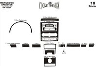 Mercedes Sprinter W906 2006–2018 Dashboard Trim Kit (Meric, 19 Pieces) Aluminum photo 3