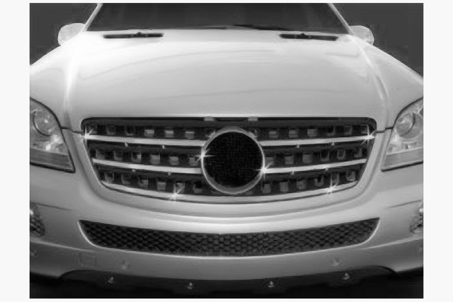 Mercedes ML W164 2005-2011 Chrome Grille Trim (5 pcs, Stainless Steel) Carmos - Turkish Stainless Steel Image