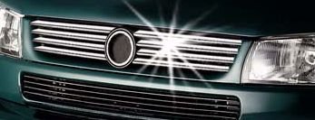 Volkswagen T4 Caravelle/Multivan 1990–2003 Chrome Grille Trim Slanted Hood (8 pcs, Stainless Steel) photo 6