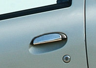 Renault Clio II 1998-2005 Chrome Door Handle Covers (Stainless Steel) 4 pcs, OmsaLine - Italian Stainless Steel photo 1