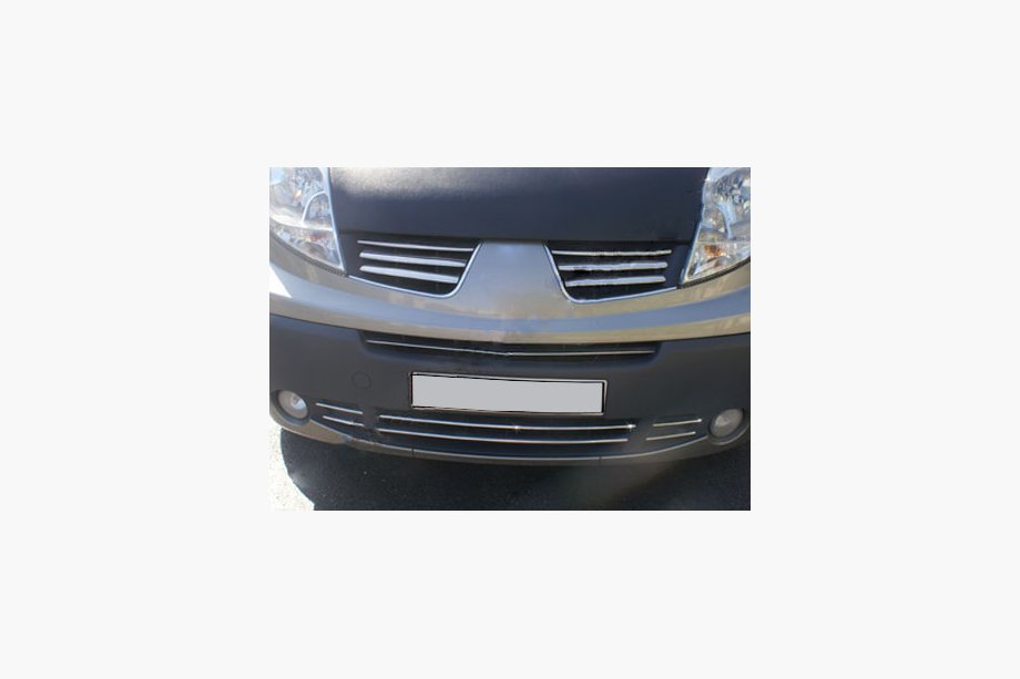 Opel Vivaro 2001–2015 Lower grille trim 2007-2013 (6 pcs, stainless steel) Image