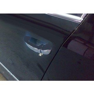 Chrome flat door handle covers (4 pcs, stainless steel)