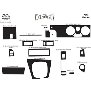 Dashboard Covers (145 and 146 Alfa) Alfa Romeo 145/146 1994-2001 photo 3