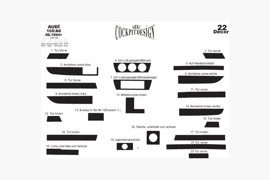 Audi 100 C4 1990-1994 Car Decor Photo 5