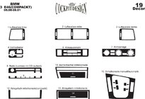 BMW 3 Series E46 1998-2006 Interior Trim Covers (Compact) Aluminum photo 2