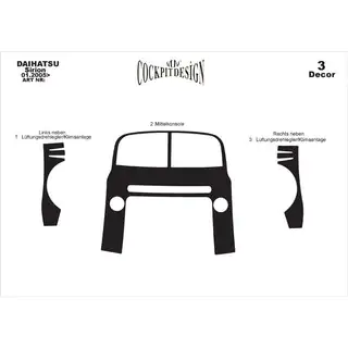 Dashboard Trim Covers Daihatsu Sirion 2005-2015 photo 3