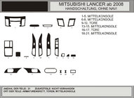 Mitsubishi Lancer X 2008- Dashboard Trim Covers (Hartman) photo 1