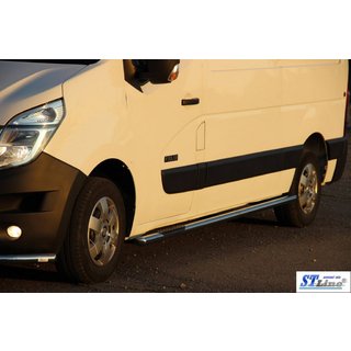 Side Bars BB002 (2 pcs, Stainless Steel) Opel Movano 2010-2021 photo 3