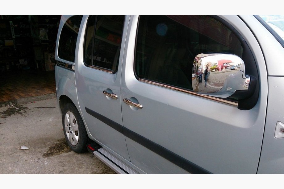 Renault Kangoo 2008–2020 Exterior Window Trim Stainless Steel (4 pcs) 2 pcs, Carmos - Turkish Steel Image