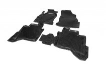 Toyota Hilux 2015- Rubber Floor Mats (4 pcs, Niken 3D) photo 1