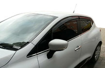 Renault Clio IV 2012-2019 Window Deflectors HB (4 pcs, Sunplex Sport) photo 1