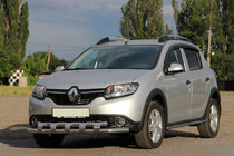 Renault Sandero 2013-2022 Front Bar ST015 (Stainless Steel) photo 1