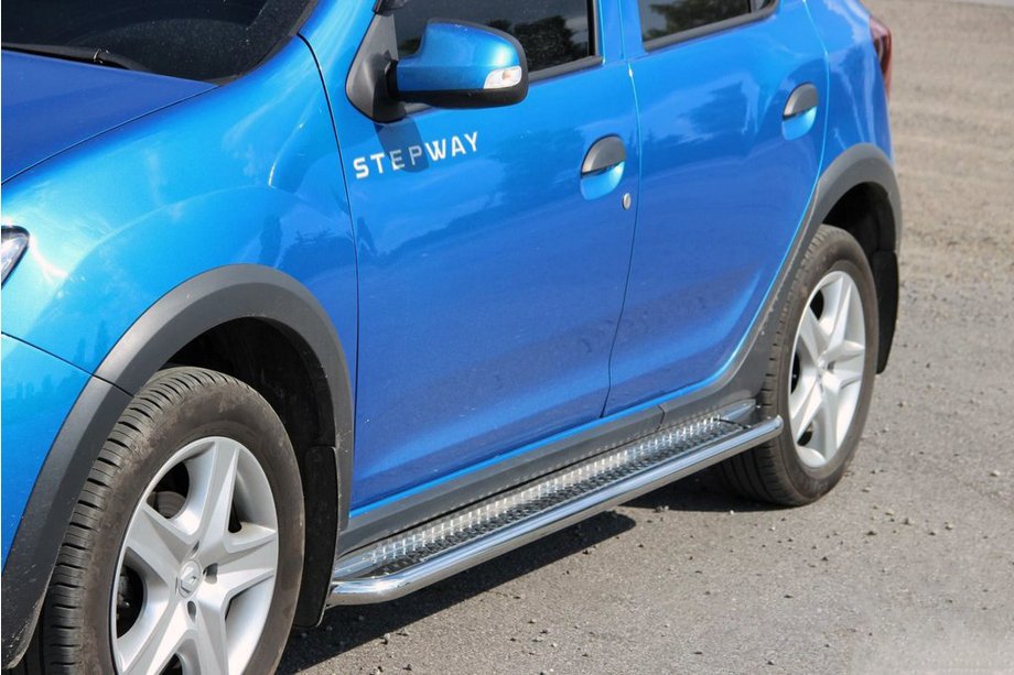 Renault Sandero 2013-2022 Side Steps KB001 Stainless Steel Image
