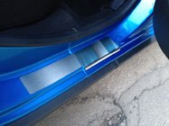 Renault Sandero 2013-2022 Door Sill Covers Nataniko (4 pcs, Stainless Steel) Standard - Lohmann Tape, 0.5 mm photo 3