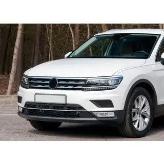 Trim covers for grille edge and headlights 2016-2020 (3 pcs, stainless steel)