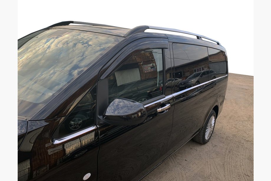 Mercedes Vito/V-class W447 2014- Stainless steel lower window trims full length (8 pcs) Carmos, L3, 1 Side Door Image