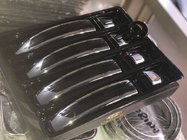 Ford Transit 2014- Door handle covers with black strip (4 pcs, ABS) photo 2