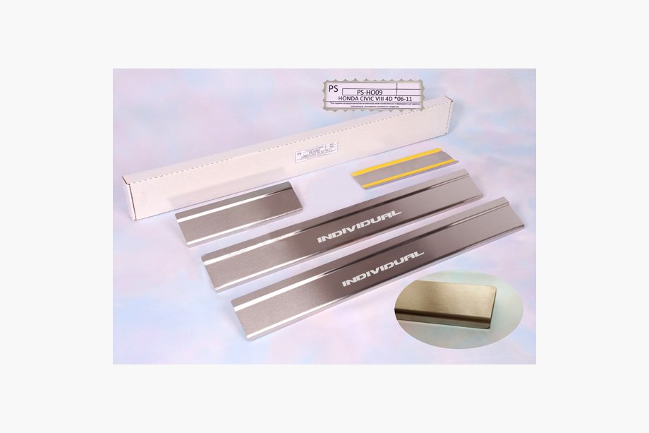 Seat Exeo 2008-2013 Door Sill Protectors Natanika Standard (4 pcs, Stainless Steel) Image