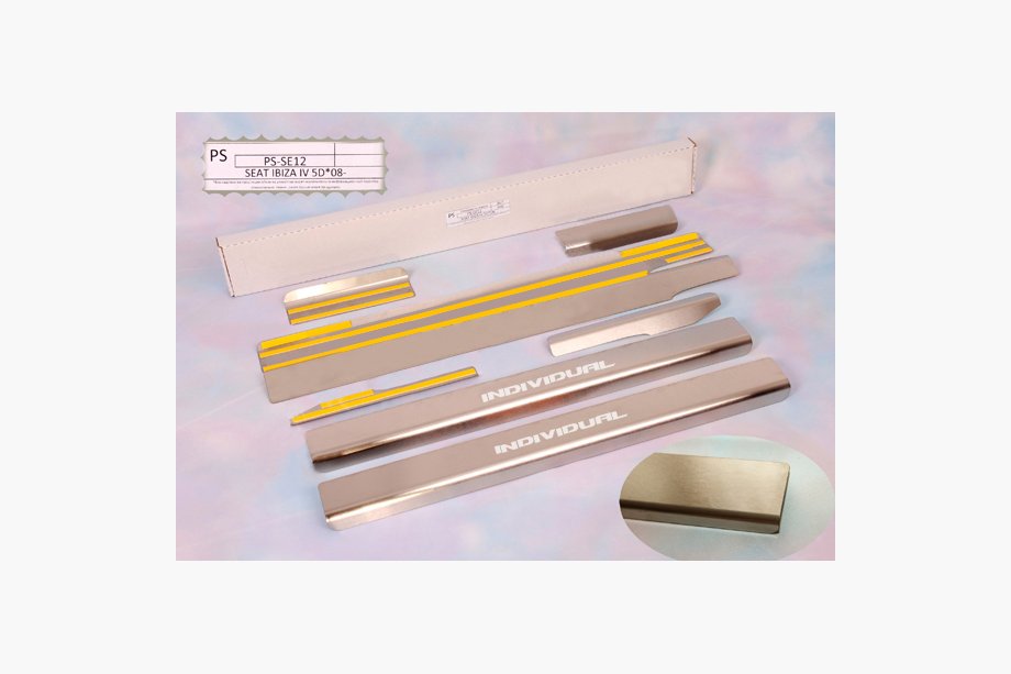 Seat Toledo 2012-2019 Stainless Steel Door Sill Protectors Natanika Standard (8 pcs) Image