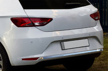 Seat Leon 2013-2020 Rear bumper trim stainless steel photo 1