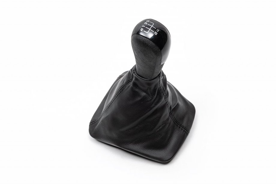 Skoda Octavia II A5 2006-2010 Gear shift knob with boot (black insert, 5-speed) Image