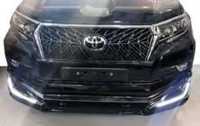 Toyota Land Cruiser Prado 150 2009-2023 Front and Rear Bumper Covers Modelista V3-LED (2017-) Black photo 4